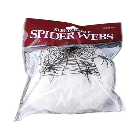 JoyMoreHome Halloween Glow Spider Webs Indoor & Outdoor Spooky Spider Webbing for Halloween Decoration Props Party Supplies