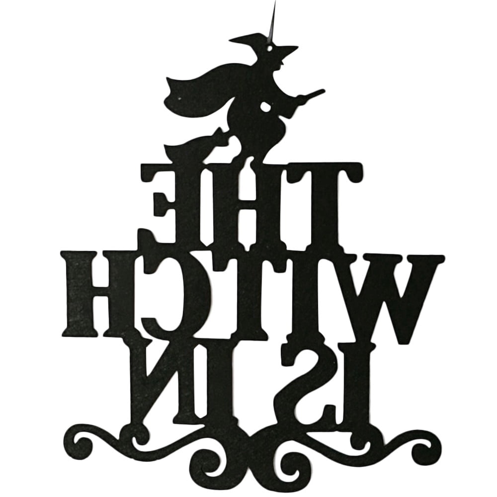 JoyMoreHome Halloween Hanging Door Sign Decoration The Witch is in ...