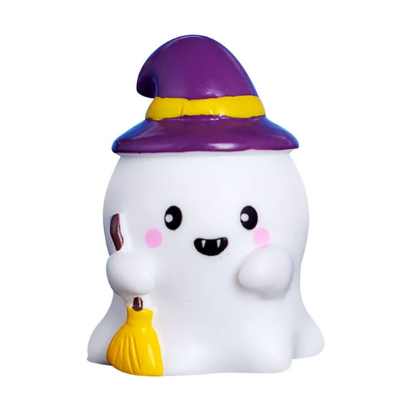 JoyMoreHome Halloween Miniatures Garden Figurines Mini Resin Pumpkin Ghost Ornaments,Mini Halloween Figures for DIY Garden Accessories Adornments Embellishment Decorations Party Supplies