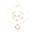 thumbnail image 1 of JoyMoreHome Heart Pendant, Necklace, Bracelet & Stud Earrings Set - Stainless Steel Love Heart Jewelry for Women, 1 of 9