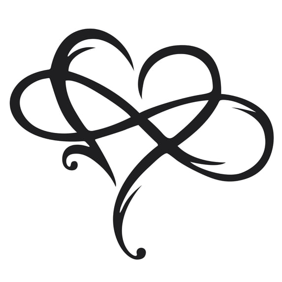 JoyMoreHome Infinity Heart Metal Wall Decor,Infinity Heart Wall Decor for Room Living,Wedding Decor