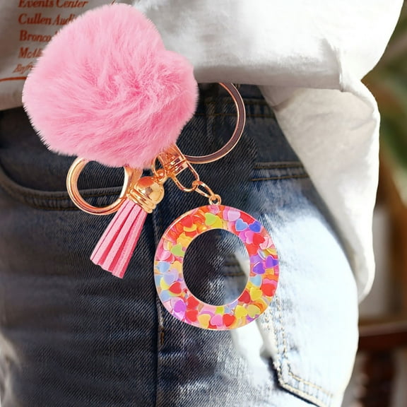 JoyMoreHome Initial Letter Keychain,Cute Butterfly Keychain, Initial Keychain Backpack Charms, Key chain for Women