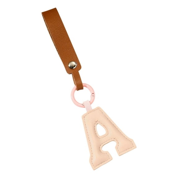 JoyMoreHome Initial Letter Keychain Leather Alphabet Keychain with Easy Clasp, Key Car Key Bag Key Ring for Women Mens