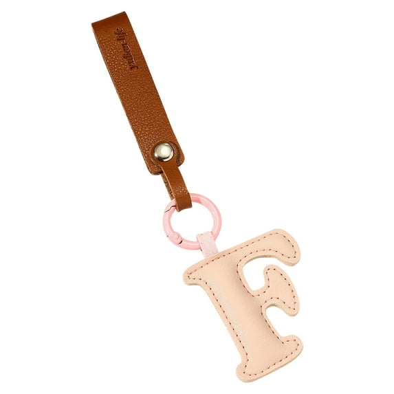 JoyMoreHome Initial Letter Keychain Leather Alphabet Keychain with Easy Clasp, Key Car Key Bag Key Ring for Women Mens