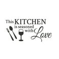 thumbnail image 1 of JoyMoreHome Kitchen Wall Decor Stickers Kitchen Quotes this Kitchen is Seasoned with Love Removable Wall Decals Vase Wall Sticker for Dinning Room Kitchen Restaurants Home Wall Decorations, 1 of 6