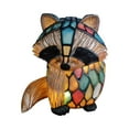 thumbnail image 1 of JoyMoreHome Lovely Raccoon, Stained Accent Table Lamp Night Light for Home Decoration, 1 of 9