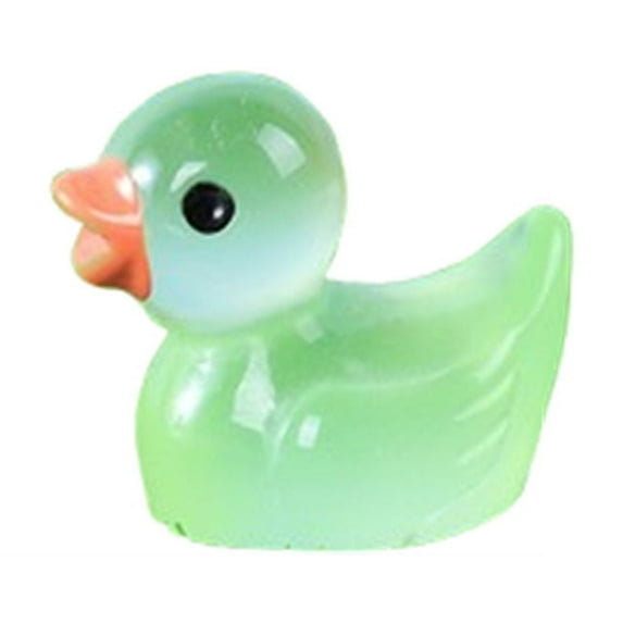JoyMoreHome Pack of 10 Tiny Ducks Little Glow in The Dark Duck Mini Resin Ducks for Garden Decorations, Dollhouse Miniatures, Crafts Ornaments
