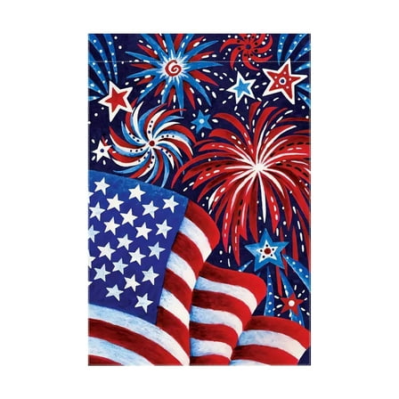 JoyMoreHome Patriotic Memorial Day Garden Flag,12x18 Inch Double Sided 4th of July USA Independence Day Welcome Yard Flag Summer Holiday Seasonal Farmhouse Outdoor Outside Decoration