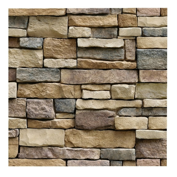 JoyMoreHome Peel and Stick Backsplash Wallpaper - Brick Contact Paper 17.7in 39.4in - Vintage Self Adhesive Wall Paper for Kitchen - Stone Decorative Removable