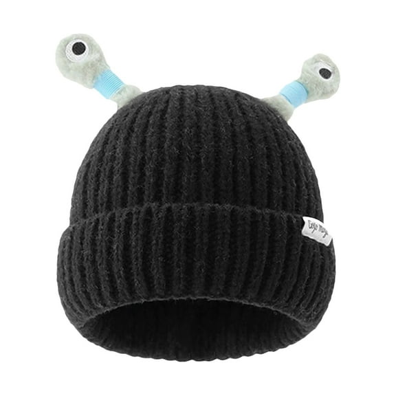 JoyMoreHome Playful Antennas Beanie Hat for Teens Female Lovely Cartoon Eyes Hat