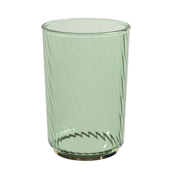 JoyMoreHome Ribbed Drinking Glasses - Vintage Glassware Cocktail Glass, Vintage Fluted Green Water Tumbler for Beer, Whiskey, Juice and Various Mixed Drinks