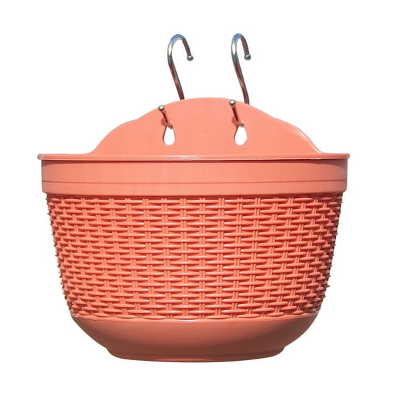 JoyMoreHome Self-Watering Plant Flower Pot Wall Hanging Plastic Planters with Hooks Fit for Plants Flowers Indoor Outdoors