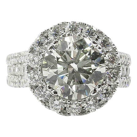 JoyMoreHome Silver Cubic Zirconia Bridal Rings Sets Round Cut CZ Engagement Rings Wedding Band for Women