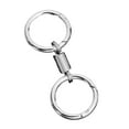 thumbnail image 1 of JoyMoreHome Spring Double Ring Keychain, Nordic Retro Keychain Ring Detachable Key Clip Heavy Duty Dual Split Key Ring Zinc Alloy Dual Key Ring Holder Spring Shaped Key Accessories, 1 of 3