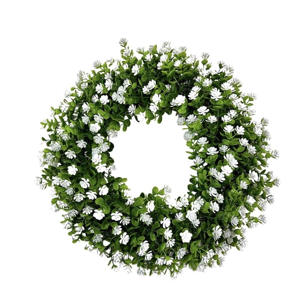 JoyMoreHome Spring Summer Wreath for Door 22" Artificial Floral Wreath with Multicolor Flowers, Greenery, Ferns, and Wildflowers - Vibrant Seasonal Wreath for Indoor and Outdoor Home Décor