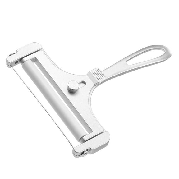 JoyMoreHome Stainless Steel Wire Cheese Slicer - Adjustable Hand Held Cheese Cutter with 2 Extra Wires - Premium Cheese Shaver for Mozzarella, Cheddar, Gruyere - Cheese Cutter with Wire
