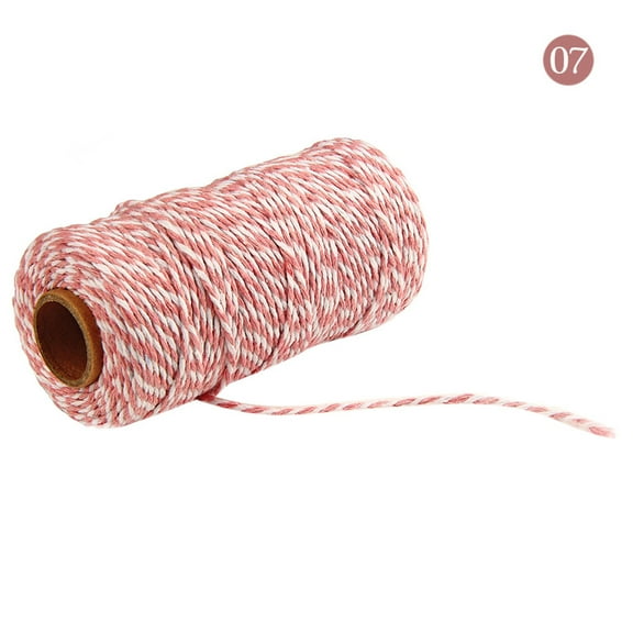 JoyMoreHome Two Tone Twine, 656 Feet Cotton Bakers Twine Ribbon for Baking, Butchers, Crafts, Gift Wrapping, Christmas Holiday Decorations