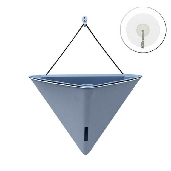 JoyMoreHome Wall Planters for Indoor Plants, Self Watering Plastic Hanging Flower Vase Vessel with Metal Hanger, Modern Stylish Wall Mounted Pot Holder Decor