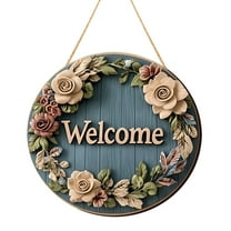 JoyMoreHome Welcome Sign for Front Doo,Home,Farmhouse Porch Décor Wooden Hanging Sign