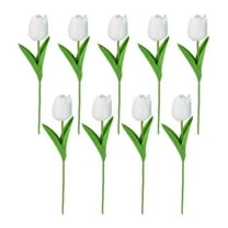 JoyMoreHome White Fake Tulips Artificial Flowers for Decoration,Faux Tulips Flowers Arrangement Artificial Plants Indoor for Home Decor Wedding Mother's Day Spring Decorations