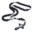 thumbnail image 1 of JoyMoreHome Wooden Rosary Beads Catholic for Men, Saint Benedict Medal and Cross - Comes in Gift Pouch, 1 of 3