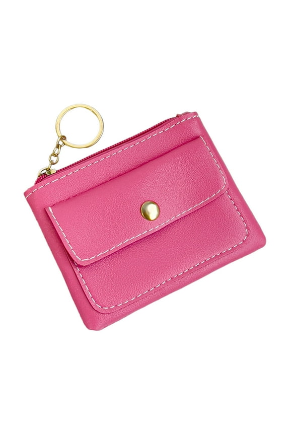 Coin Purse Pouch Small Change Wallet with card slot Keychain