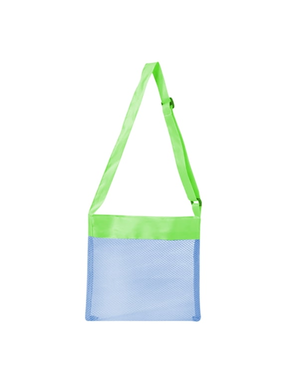 Colorful Mesh Beach Bags - Sea Shell Bags with Adjustable Carrying Straps