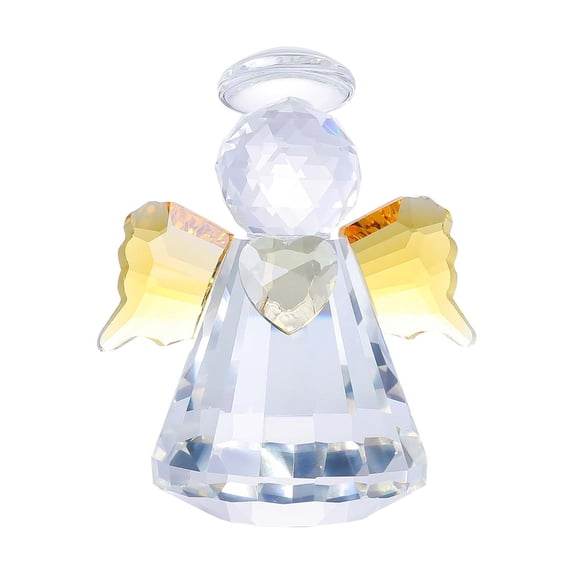 JoyMoreHome Crystal Guardian Angel Figurine Decoration, Small Glass Angels Statues Art Collectible for Home Decor