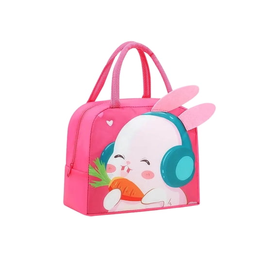 JoyMoreHome Cute Cartoon Animal Lunch Box Bag Tote Reusable Insulated Leakproof Lunchbox Containers for Travel Work Picnic