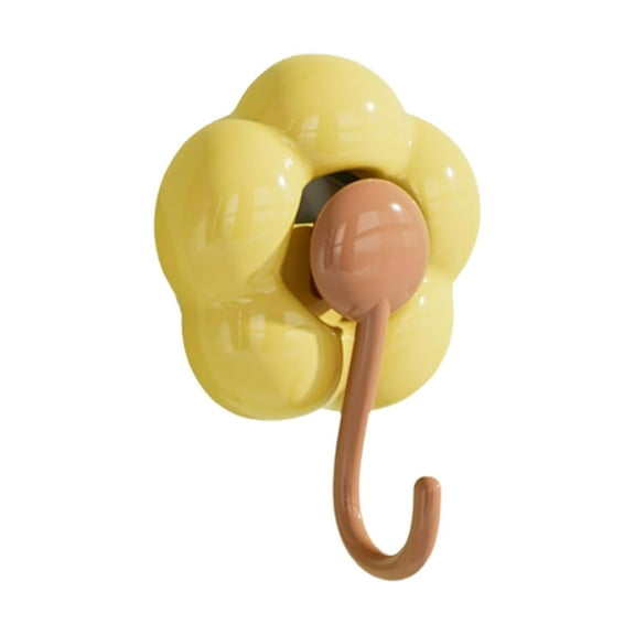 JoyMoreHome Cute Flower Utility Hooks Self Adhesive Wall Hangers Without Nails Key Holder Decor Dorm Command Hooks Stick On Kitchen Bathroom Office