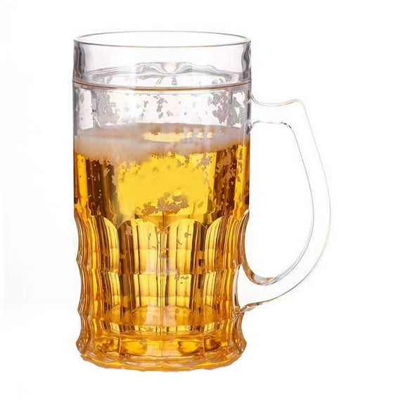 JoyMoreHome Double Layer Large Capacity Fake Beer Mug, Realistic Decorative Drinking Mug for Office, Home, Party, Bar
