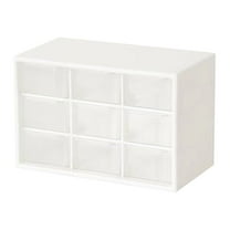 JoyMoreHome Drawer Organizer for Desk, Desktop Drawer Organizer with 9 Clear Drawers, Plastic Desktop Craft Storage Box for Desk Office Home