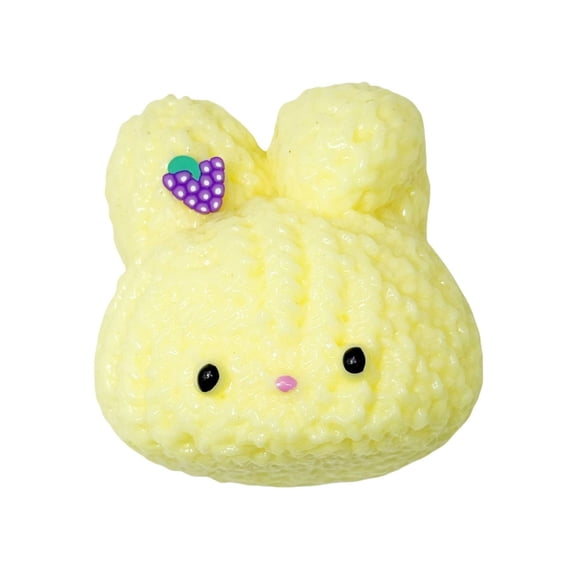 JoyMoreHome Easter Bunny Head Stress Ball, Cute Squishy Rabbit Squeeze Ball, Portable Stress Relief Silicone Bunny, Gift for Party, Basket Stuffer