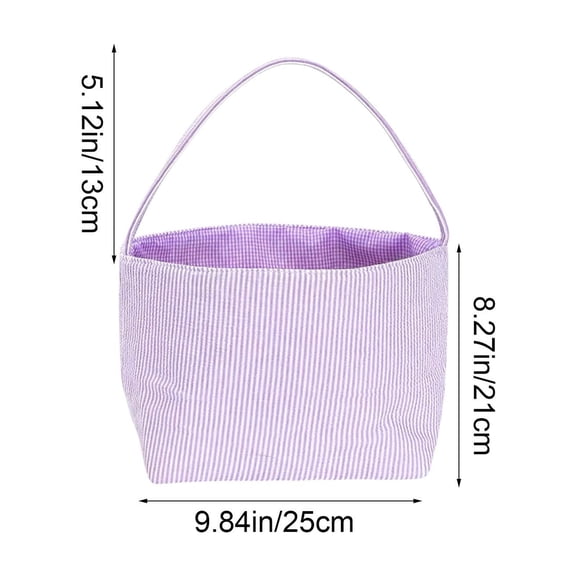 JoyMoreHome Easter Canvas Basket, Soft Durable Storage Basket with Handle, for Easter Party, Easter Egg and Snacks Storage