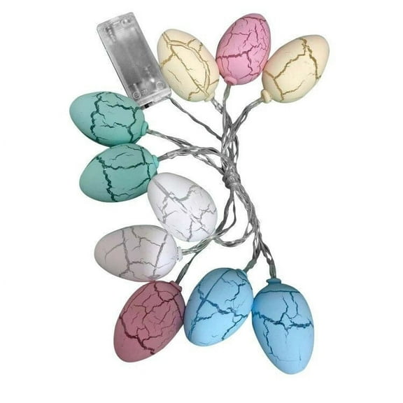 JoyMoreHome Easter Egg String Light, 59.1 Inch 10 LED Decorative Fairy String Light, Battery Powered, for Easter Party, Banister, Wall, Door, Fireplace