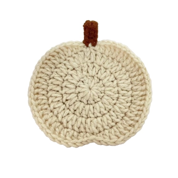 JoyMoreHome Fall Crochet Pumpkin Shape Coaster, Handmade Woven Pumpkin Coasters, for Thanksgiving Halloween Kitchen Table Party Decor