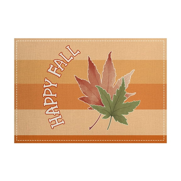 JoyMoreHome Fall Thanksgiving Placemats, Thanksgiving Day Place Mats Washable Vinyl Home Table Decoration, for Indoor Outdoor Autumn Thanksgiving Party Table Dining