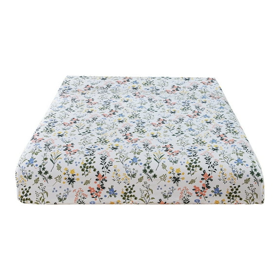 JoyMoreHome Floral Sheet, Set Cotton Floral Pattern Sheets 74.8x54.33 Inch, Botanical Shabby Printed Sheets, Warm Sheets Bedding