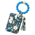 thumbnail image 1 of JoyMoreHome Flower Keychain Wristlet Wallets, Cute Beaded Credit Card Holder Key Ring Bracelet Wallet, 1 of 5