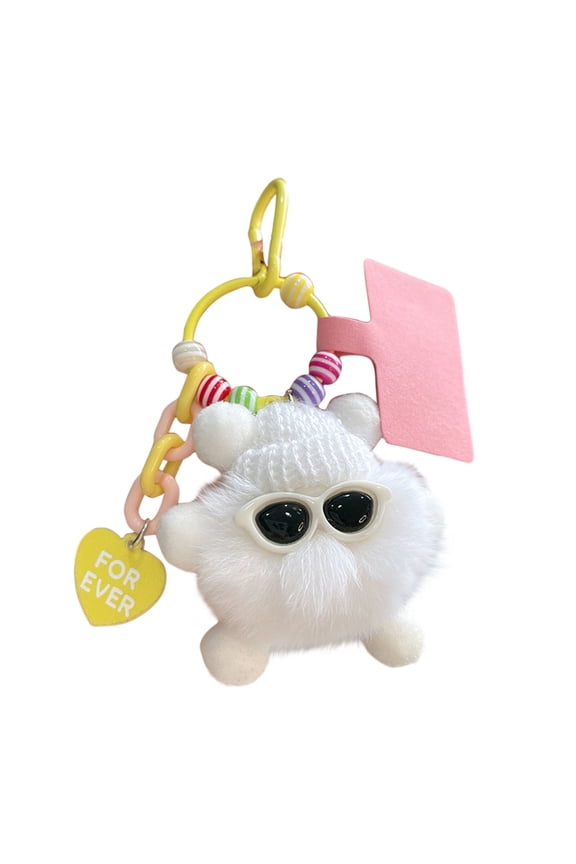 Fluffy Doll Keychain, Soft Fur Ball Puff for Stylish Fluff Ball Keychain