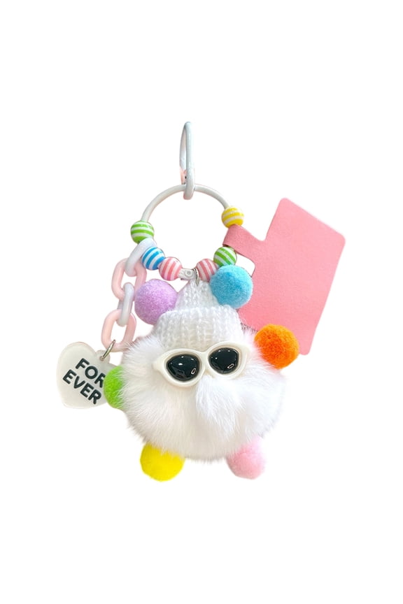 Fluffy Doll Keychain, Soft Fur Ball Puff for Stylish Fluff Ball Keychain
