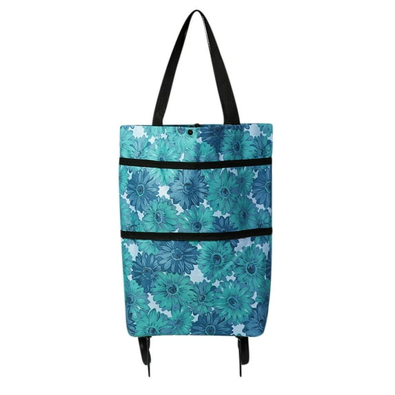 JoyMoreHome Folding Shopping Bag With Wheels, Waterproof Grocery Carts, Reusable Portable Trolley Bags for Shopping