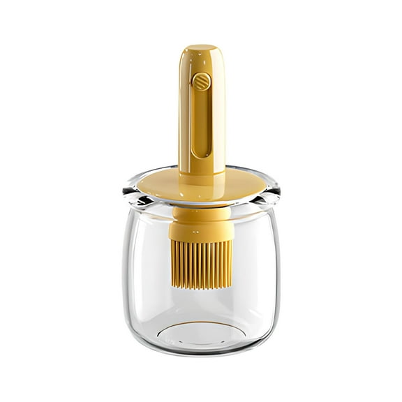 JoyMoreHome Glass Olive Oil Dispenser with Expandable Silicone Brush and Locking Cap Ideal for Kitchen Cooking Vinegar Sauces Barbecue Grilling Frying