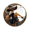 thumbnail image 1 of JoyMoreHome Halloween Charming Moonlight Witch, 11.81Inch, Acrylic Stained Glass Window Hanging Sun Catcher Decor, Gift for Home Party, Families and Friends, 1 of 8