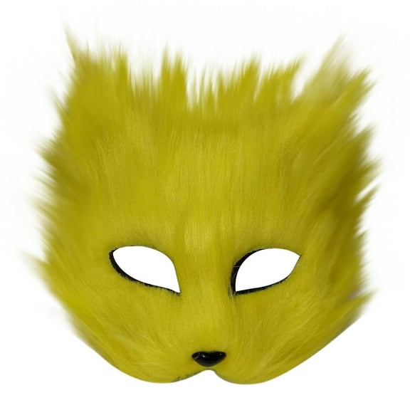 JoyMoreHome Halloween Fox Mask for Masquerade Parties, Cosplay Costume Half Face Animal Furry Mask Party