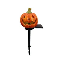 JoyMoreHome Halloween Outdoor Solar Pumpkin Stake Lights, Solar Powered Light Garden Stakes Led Halloween Pathway Lights for Outdoor Landscape Halloween Yard Decor