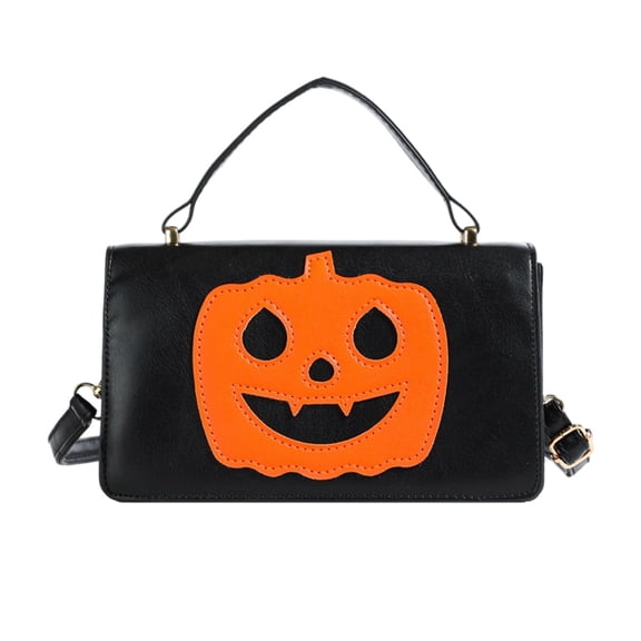 JoyMoreHome Halloween Pumpkin Handbag, Portable Durable Halloween Shoulder Crossbody Bag, Halloween Funny Purses Handbags