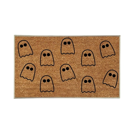 JoyMoreHome Halloween, Thanksgiving Day Decorations Door Mat, Non-Slip Washable Linen Mats Floor Mat for Outdoor, Front Door, Porch Entryway, Indoor Bathroom and Kitchen