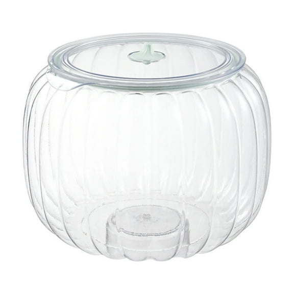 JoyMoreHome Halloween Transparent Glass Pumpkin Shape Food Storage Jar, Kitchen Seal Food Storage Container
