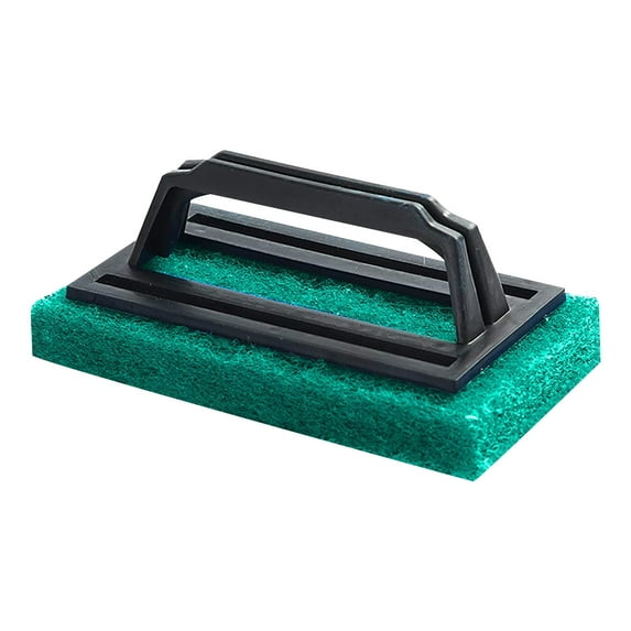 JoyMoreHome Hand-Held Pool Scrub Brush, Bathroom Scouring Pad, Non-Scratch Bathtub Scrubber with Handle, Cleaning Sponge for Shower Tile, Bathtube Sink Spas Tubs & Swimming Pool Step